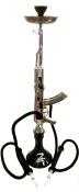 Zebra Smoke Ak-47 SIlver Hookah 44 Tall 2 Hose