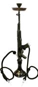 Zebra Smoke Ak-47 Black Hookah 44 Tall 2 Hose