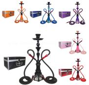 Tanya Smoke Series 21 Hammer 2 Hose Hookah Set With 14 Colored Carrying Case