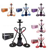 Tanya Smoke Series 21 Justice 2 Hose Hookah Set With 14 Colored Carrying Case