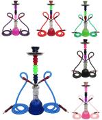 Zebra Smoke Rainbow Hookah Two Hose